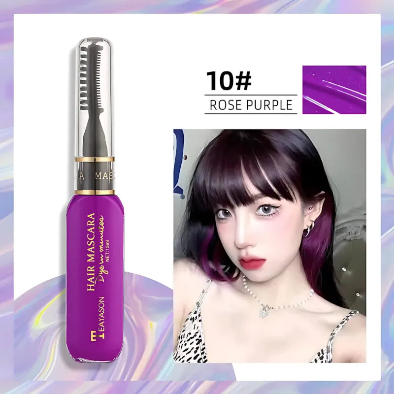 13 Colors Temporary Hair Mascara – Instant Hair Color Dye, 15ml