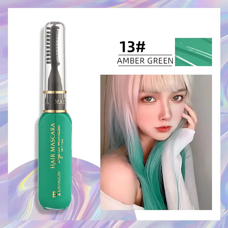 13 Colors Temporary Hair Mascara – Instant Hair Color Dye, 15ml