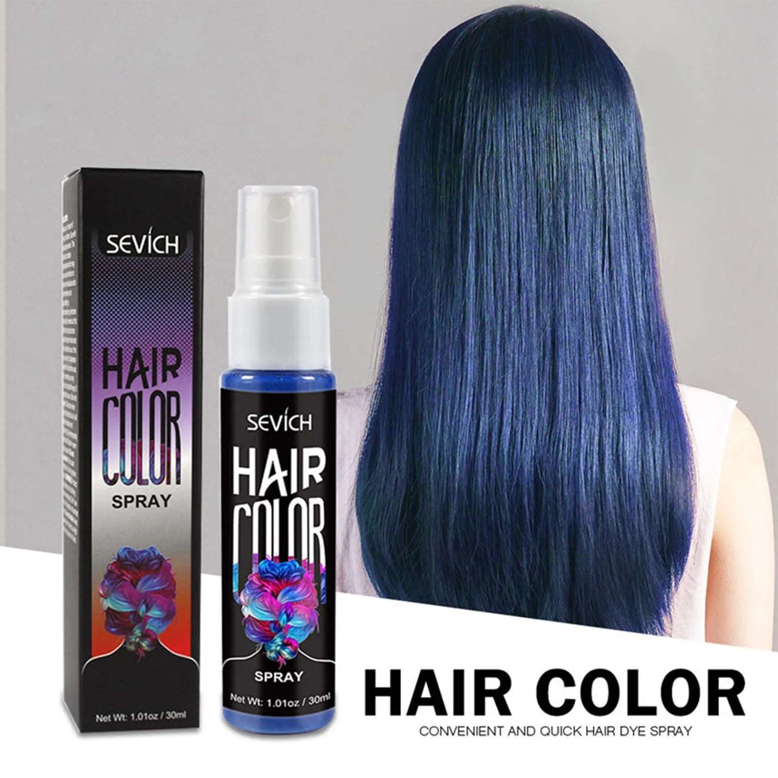 Sevich 30ml Temporary Hair Color Spray – Washable DIY Hair Dye